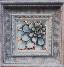 Load image into Gallery viewer, Framed Blue grey Sempervium