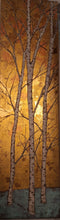 Load image into Gallery viewer, Gilded gold and copper birch tree with a verdigris base