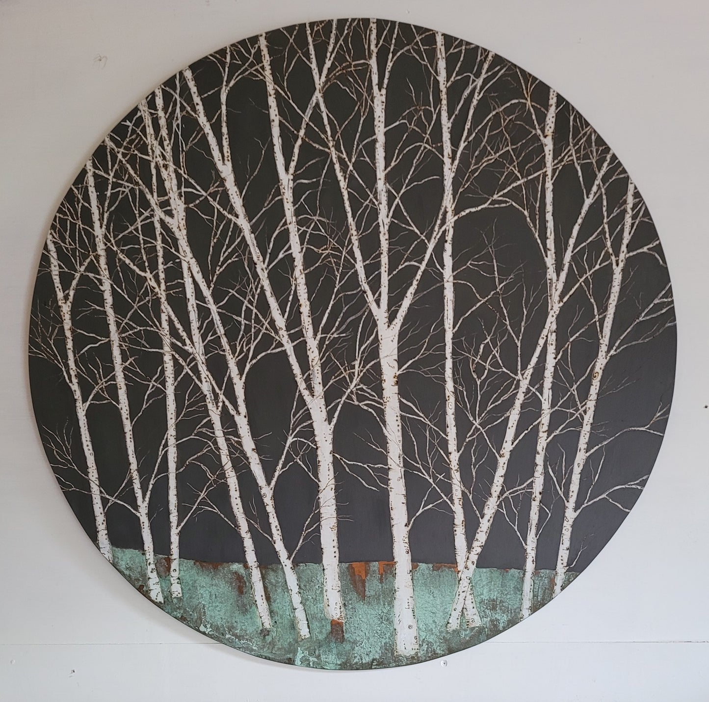 Round Birch Art