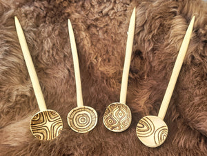 Orange Wood Spoons