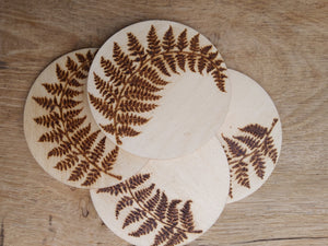 Curly fern coasters