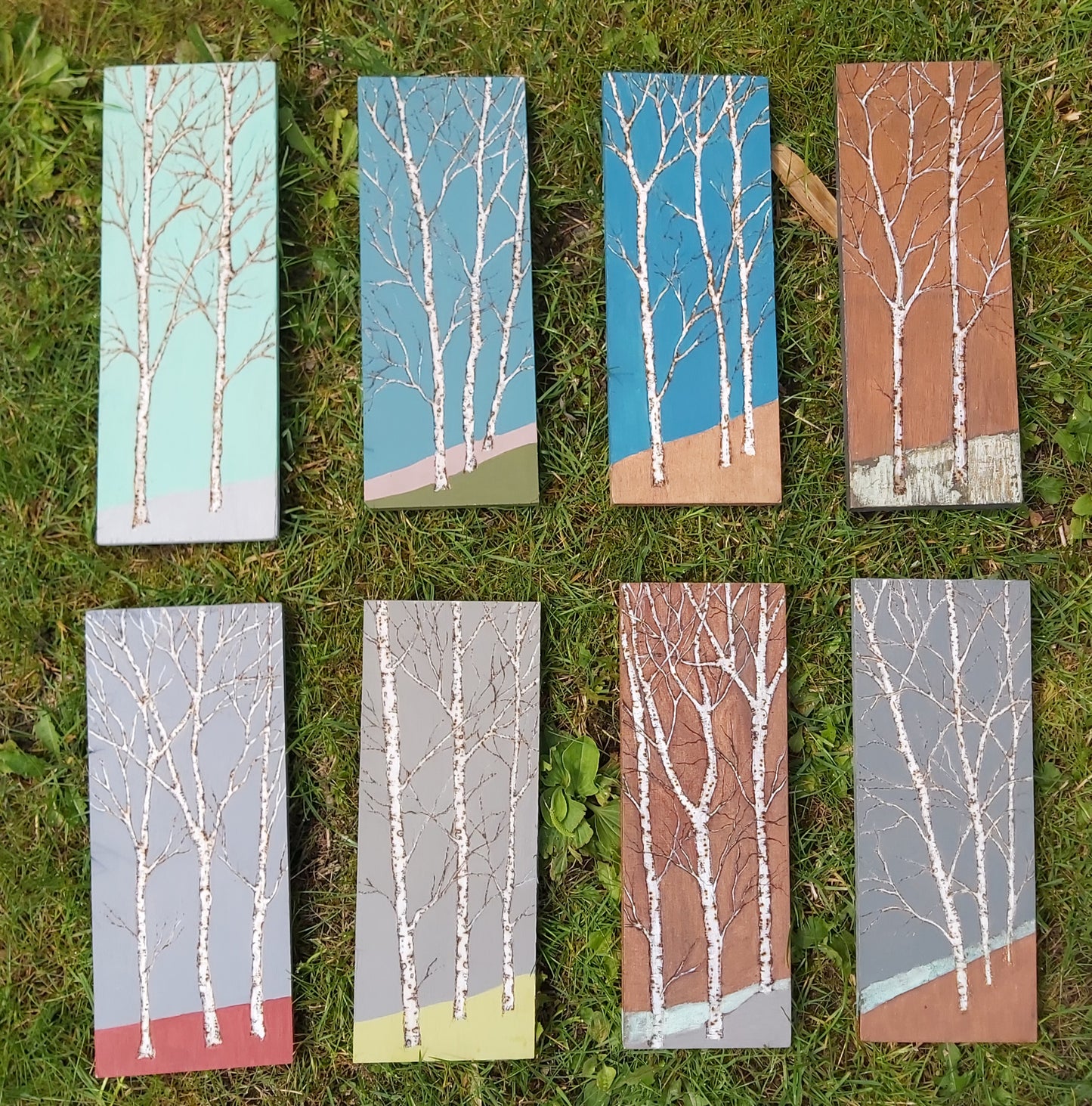 Teal and Copper Birch