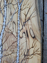 Load image into Gallery viewer, Tall 3 birches on a Birch Plank
