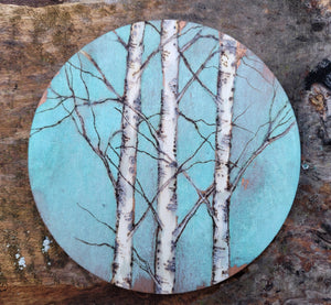 Round Verdigris Birch